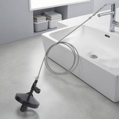 Manual Drain Unclogger ABS Plastic Crank Drain Auger Extended Reach for Toilet