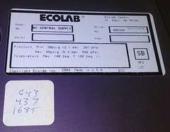 ECOLAB ULTRA CONCENTRATE DISPENSING SYSTEM QC CENTRAL SUPPLY, 9202-2028 QC C0VID