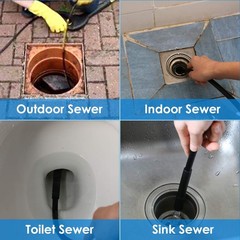 ZOFINE Sewer Jetter Kit for Pressure Washer 100FT, 5800PSI Drain 100FT