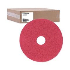 Boardwalk 4016RED 16 in. Buffing Floor Pads – Red (5/Carton) New