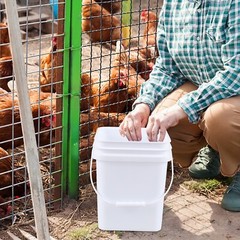 Cand 5 Gal Heavy Duty Plastic Bucket Containers W/ Sealed Lid Food Grade 4-Packs