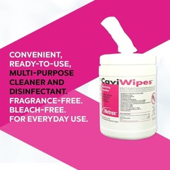 CaviWipes Surface Disinfectant Wipe Canister Alcohol Scent 640 Ct 13-1100