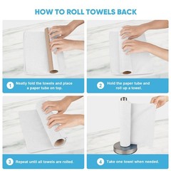 AIDEA Microfiber Cleaning Cloth Roll White, 11.5 inches x inches, White