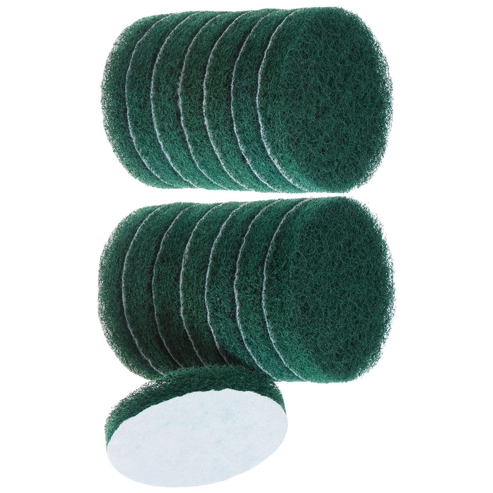 Drill Power Brush 4″ Tile Scrubber Scouring Pads 180-240 Grit, 15pcs