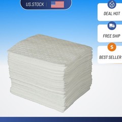 15×17 Oil Absorbent Pads Heavy Duty 100ct Oil Only Spill Pads