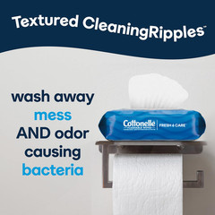 Cottonelle Fresh Feel Flushable Wet Wipes, Adult Wet Wipes, 8 Flip-Top Packs, 42