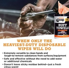 GOOP Orange Heavy Duty Ruff Towels with Scrubbing 1 Count (Pack of 144)