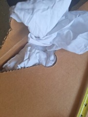 RECYCLED WHITE SHEET RAGS 23.5# MACHINE COMPRESSED DISPENSER BOX LOW LINT