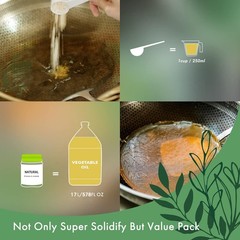 Natural Cooking Oil Solidifier Powder, Harden Up to 2.25 Gallon of Fry Oil Aw…