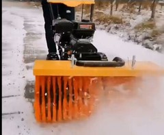Walk Behind Snow Dust Sweeper Broom Lawn Gravel Turf Driveway By 6.5HP Gas Power