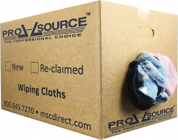 25 Lb Box PRO-SOURCE Reclaimed Cotton Terry Cloth Shop Rags: Assorted Color
