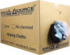 25 Lb Box PRO-SOURCE Reclaimed Cotton Terry Cloth Shop Rags: Assorted Color