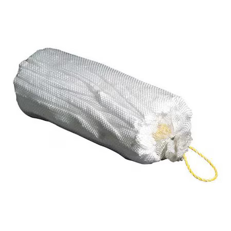 Pig Skm403 Sorbent Sock, 21 Gal, 8 In X 18 In, Oil, White, 12 Pk