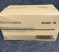Case of 500 Health Gards Kraft Waxed Disposal Sanitary Napkin Liners KL260/KL