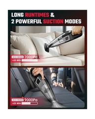 Handheld Vacuum Cordless, 9000PA Strong Suction, 2 Suction Modes, Fast Type-C…