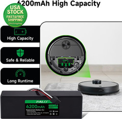 Replacement Battery 6200Mah 14.6V for Wyze Xiaomi Robot Vacuum