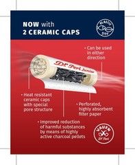 Dr. Perl Junior 9mm Pipe Filters – 40 Count – Activated Charcoal