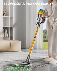 Aidtips Cordless Vacuum Cleaner 650W/55Kpa/70 Mins Vacuum Cleaners For Home