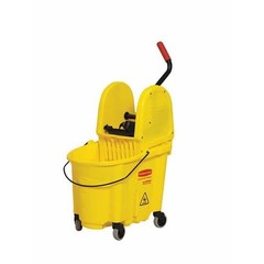 Rubbermaid Commercial Fg757788yel 8 3/4 Gal Wavebrake Down Press Mop Bucket And