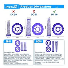 2 Washable Pre Motor & 2 HEPA Post Motor Filter For Dyson DC40 Vacuum Cleaner