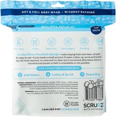 Scrubzz Bathing Wipes 25 Pack Rinse Free Single Use