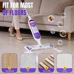 QuikMoprit 40 Pcs Power Mop Pads for Swiffer PowerMop 40 Pcs, Purplewhite