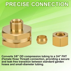 Tsinghwang 4PCS 3/8″ OD Compression x 3/4″ x FHT, as shown