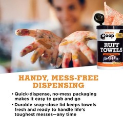 GOOP Orange Heavy Duty Ruff Towels with Scrubbing 1 Count (Pack of 144)