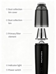 Handheld Vacuum Cordless, Car Portable Mini Cleaner 13000 PA Black