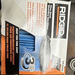 RIDGID VF3500 Fine Dust 3-Layer Wet/Dry Vac Filter Cartridge