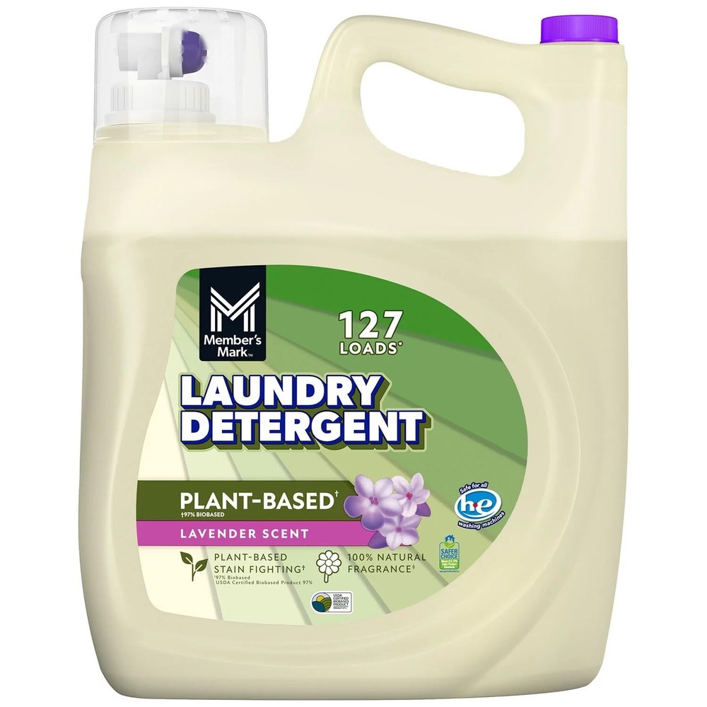 Member’s Mark Plant Based Liquid Laundry Detergent, Lavender, 127 Load, 196 Oz