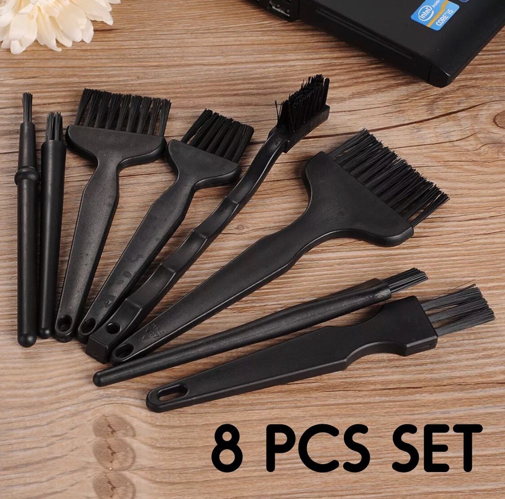 8PC Computer Laptop Keyboard Cleaner Brush Dust Cleaning Kit Set ESD Antistatic
