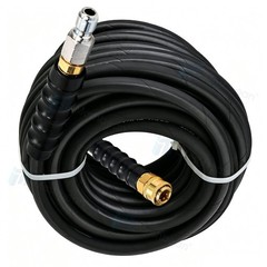 Hot Water Pressure Washer Hose 3/8″ x 100ft 6000 psi Non-Marking 2-Braid Gray