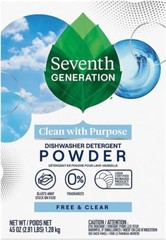 Seventh Generation SEV 22150 Natural Automatic Dishwasher Powder 45 oz,12Pcs