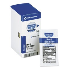 First Aid Only FAE4007 0.9 g Gel Hand Sanitizer Packets – Clean (10/Box) New