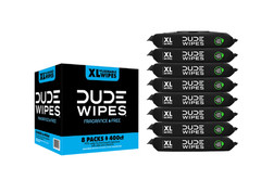 DUDE WIPES XL Flushable Wipes, Fragrance Free, 8 ct., 400 wipes