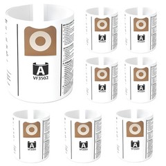 8 Pack VF3502 Vacuum Bags Fit For Rigid 12 to 16 Gallon Wet Dry white