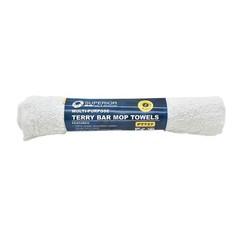 PT727 14 Inch x 17 Inch White Terry Mop Towel – 100% Cotton – 3/Pack