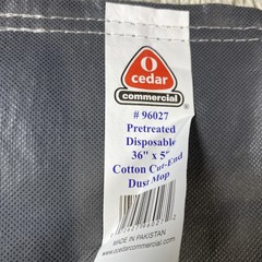 Lot Of 2 O Cedar Commercial Cotton Cut-End Dust Mop Pretreated Disposable 36”
