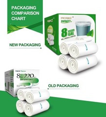 FORID Clear Trash Bags, 8 Gallon Garbage Bags, Wastebasket Bin Liners 220 Cou…