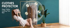 Hanging Vacuum Sealer Storage Space Saver Bags for Clothes, Suits, Coats or