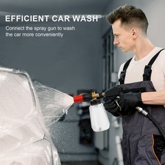 Adjustable Foam Cannon Pressure Washer,Wide Mouth Soap Gun,Transparent bottle