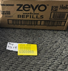(QTY 12) Zevo Flying Insect Trap Lock Refill Cartridges for Zevo 29094