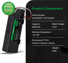 Replacement Battery 6200Mah 14.6V for Wyze Xiaomi Robot Vacuum