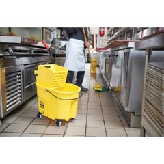 WaveBrake 35 Qt. Plastic Mop Bucket with Wringer