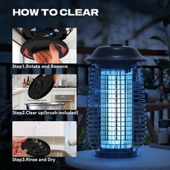 Ilcpp Bug Zapper Indoor Outdoor 4200V Electric Mosquito Zapper 10 Years