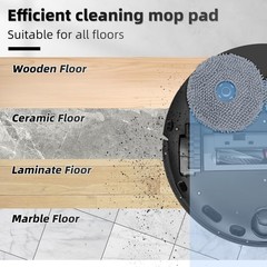 8 Pack Mop Pads for Roborock QV 35A/Qrevo S/Q Revo/Qrevo Qrevo S Pad