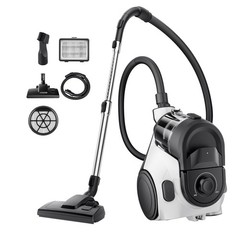 Eureka Bagless Canister Vacuum Cleaner, 1100W High Power Cleaner White