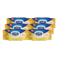 Clorox 31404 8″ x 7″ 1-Ply Disinfecting Wipes – Lemon Scent White (6/CT) New