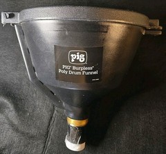 PIG Drum Funnel | Burpless Poly | for 30 and 55 gal Plastic Black